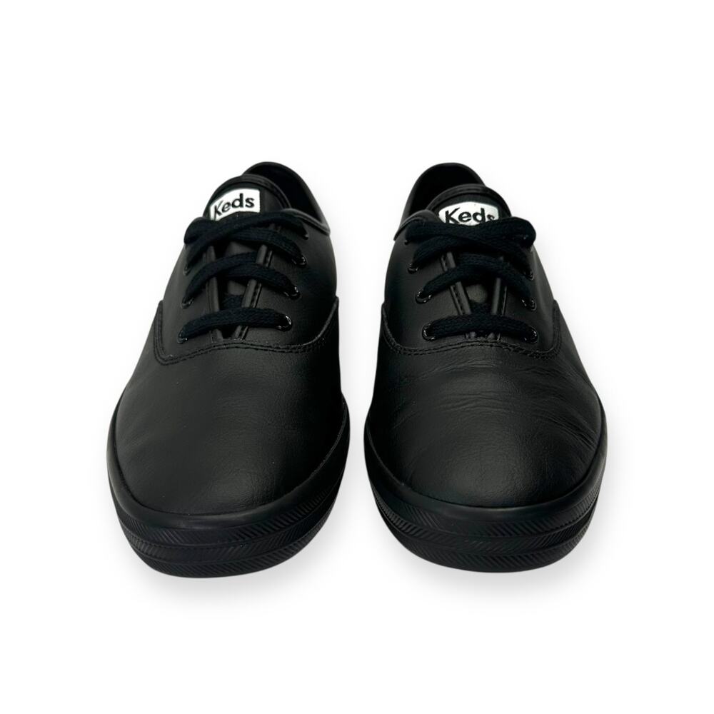 Keds Women's Champion Originals Leather Lace-Up Sneaker Size 9.5 Black - Picture 4 of 11
